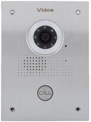 S551 Bramofon 1-przyciskowy, podtynkowy, wandaloodporny, regulacjaobiektywu, 8 diod, VIDOS