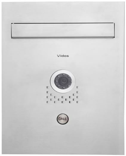 S551-SKP Skrzynka jednowrzutowa, przelotowa na listy Vidos z wbudowanym wideodomofonem IP65, VIDOS