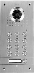S561D Bramofon 1-przyciskowy, podtynkowy lub natynkowy, wandaloodporny, szyfrator, VIDOS
