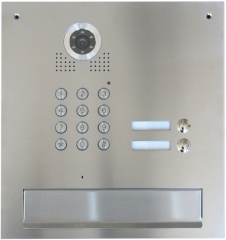 S562D-SKM Skrzynka jednowrzutowa, przelotowa na listy z wbudowanym wideodomofonem, 2 - przyciskowym, VIDOS