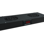 SA-F-1U-2-T-C Panel wentylacyjny 19", 2 wentylatory, termostat