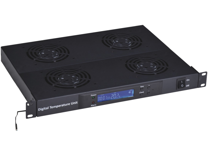 SA-F-1U-4-T2-C Panel wentylacyjny 19" 1U, cyfrowy