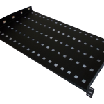 SA-P-19-1U-250-2-C Półka stała 19" 1U głębokość 250mm, czarna, 2 punkty mocowania