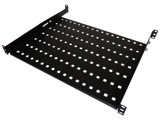SA-P-19-1U-550-4-C-02 Półka stała 19" 1U głęb. 550mm, czarna,