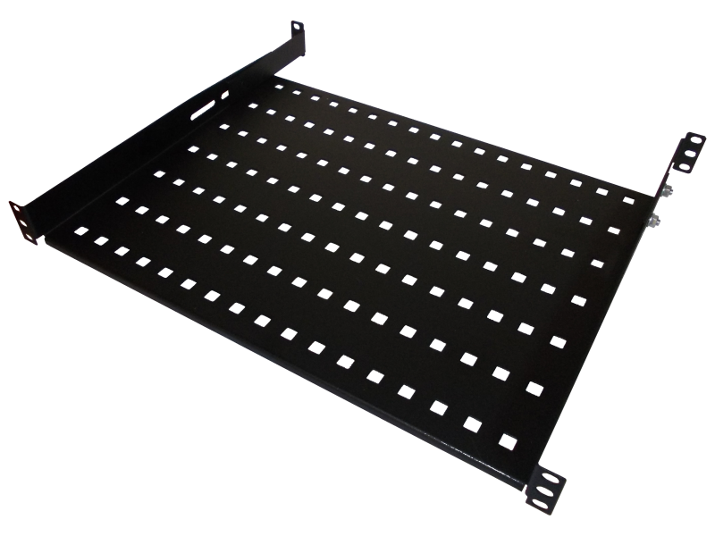 SA-P-19-1U-550-4-C-02 Półka stała 19" 1U głęb. 550mm, czarna,