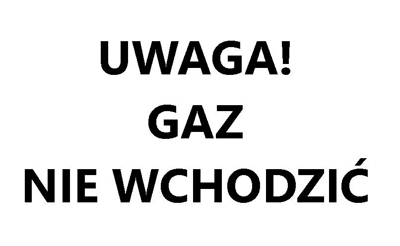 SG-1-1-001 Sygnalizator informacyjny, UWAGA! GAZ NIE WCHODZIĆ