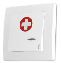SPR-PK1/A/BAT Przycisk alarmowy 1-klawiszowy, bateryjny, podtynkowy