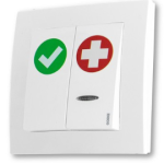 SPR-PK2/AK/BAT Przycisk alarmowo-kasujący 2-klawiszowy, bateryjny, podtynkowy