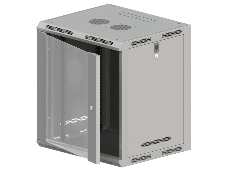 SW-15U-600-600-N-DSJ-OP-RP-B-S Szafa wisząca 19" 15U 600x600, niedzielona