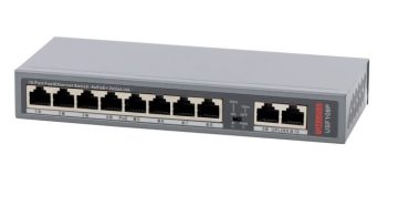 USF108P Ultralink FastEthernet Switch, 8xPoE+, 2xUpLink