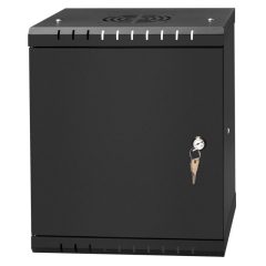 VOR-SW10-6U-300-MB Szafa Rack 10", 6U, 300MM, drzwi metalowe, czarna