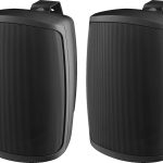 WALL-08T/SW Para 2-drożnych kolumn głośnikowych, czarne