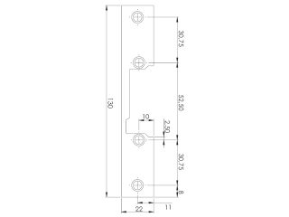 YFP130SS Płaskownik montażowy 130mm, inox