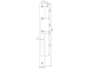 YFP250B Płaskownik montażowy 250mm, brąz
