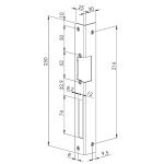 YFPKL250B Kątownik lewy 250mm, brąz