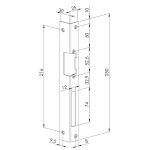 YFPKP250B Kątownik prawy 250mm, brąz