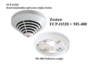 FCP-O320 + MS 400 Zestaw 1xCzujka optyczna dymu i 1xGniazdo