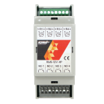 RM5-12V-4P Moduł przekaźnika, na szynę DIN 2M, 4 x NO