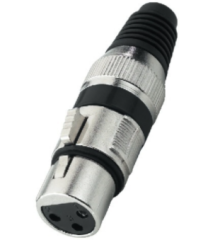 XLR-207J/SW Gniazdo nakablowe XLR 3 pin, Monacor